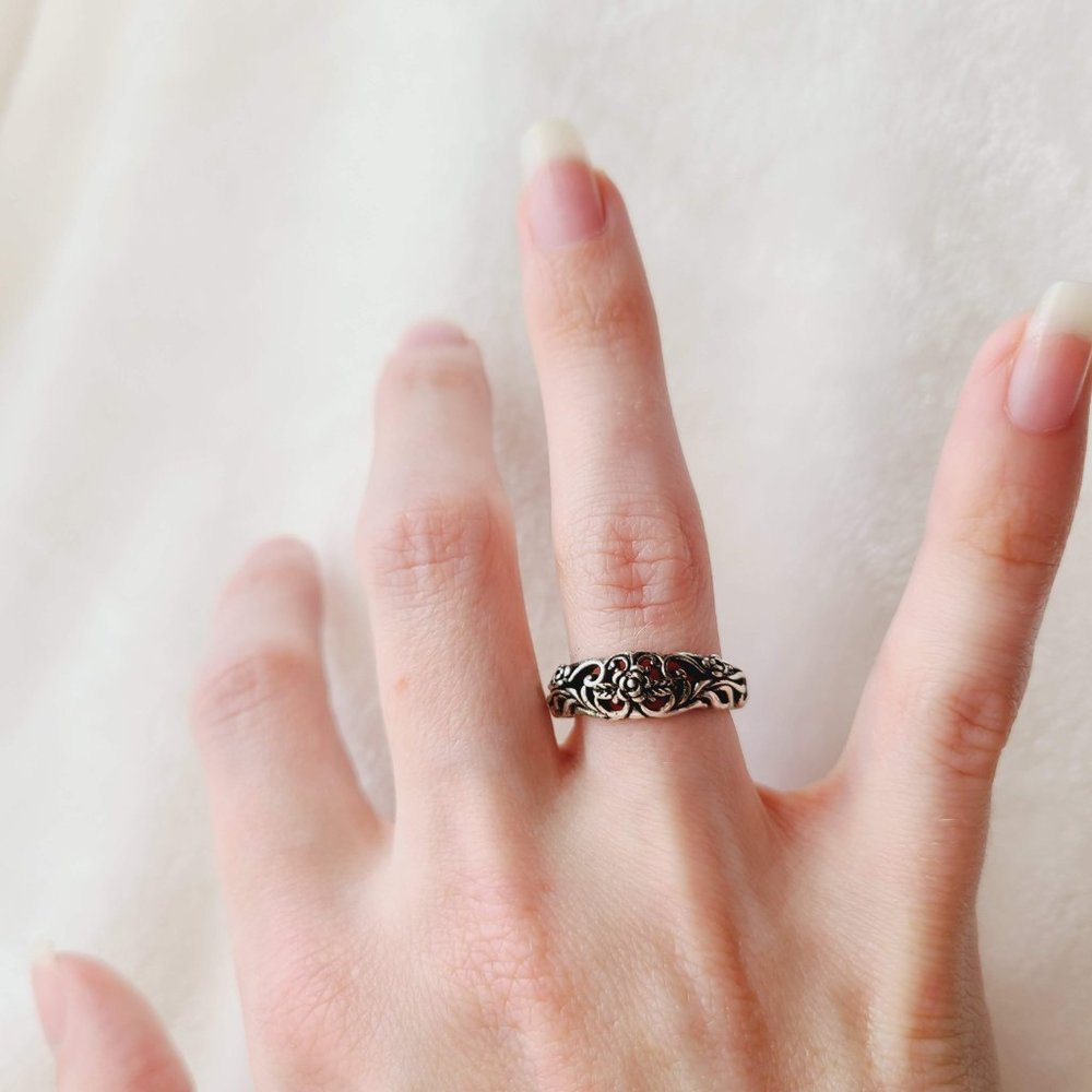 Silver Rose Ring